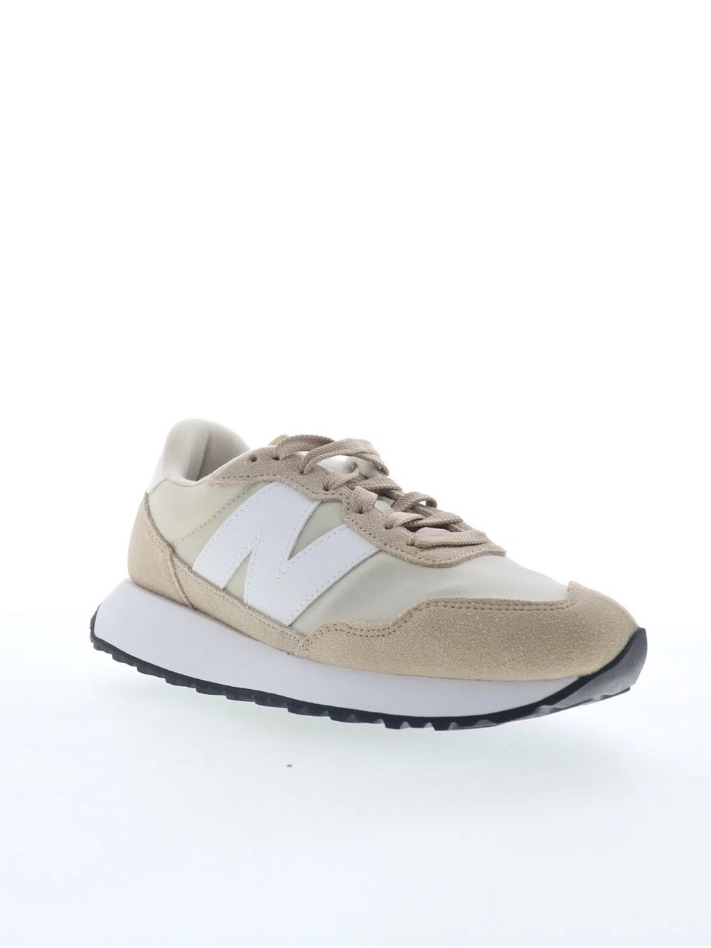 New Balance 237 Beige and White Retro Runner Sneaker
